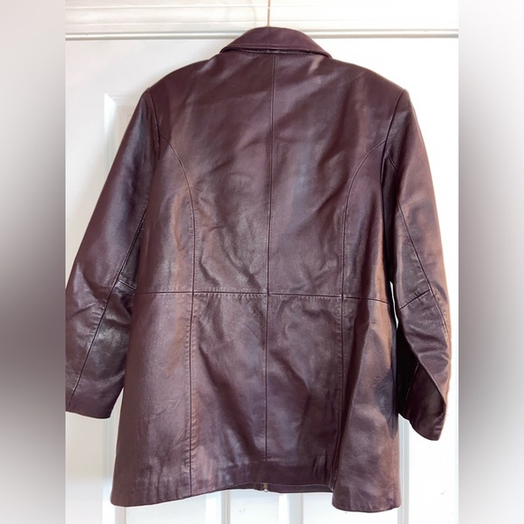 Leather Elements Women’s Large Purple Leather Jacket - Picture 5 of 7